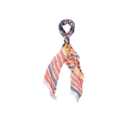 Barbour Sealand Wrap in blue, white and Marigold stripe LSC0121BL11