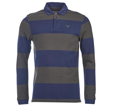 Barbour Striped Long Sleeved Sports Polo Shirt MTS0118