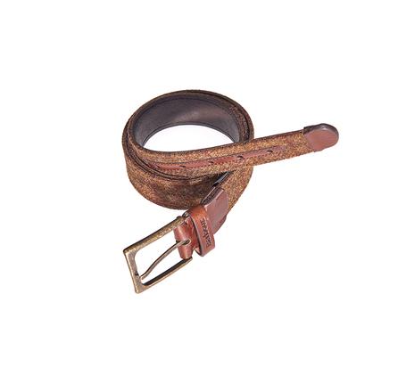 Barbour Tweed and Leather Belt in brown