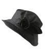 Barbour Valerie Ladies Waxed Cotton Hat with Rose Trim in black