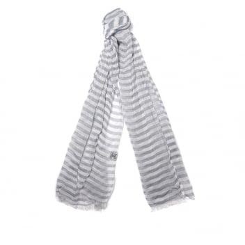 Barbour Waterside Scarf in blue and white stripe LSC0152BL11