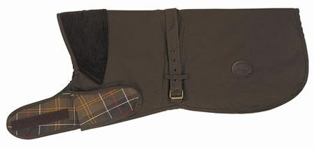 Barbour Waxed Cotton Dog Coat in olive