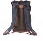 Barbour Wax Leather Backpack in Navy blue rear view