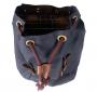 Barbour Wax Leather Backpack in Navy blue