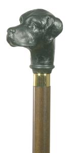 Black Labrador Retriever's Head Walking Stick 4002K