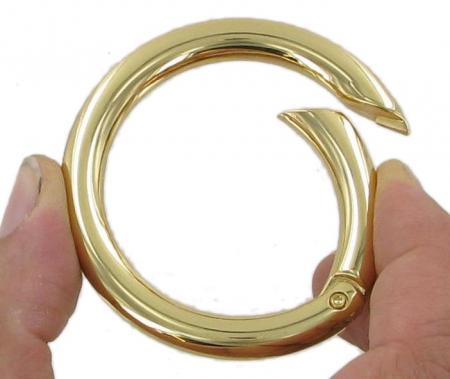 Brass, Antique Brass or Chrome Spring Gate Ring 66mm CR5