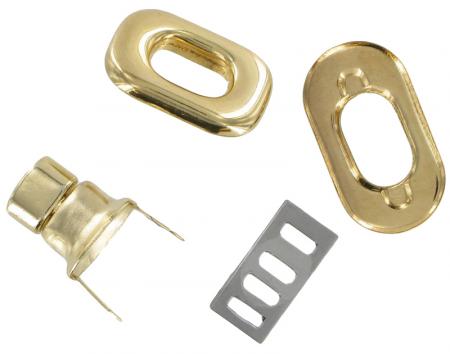 Brass Finish Turn Lock for handbags 20mm x 31mm CXTL8