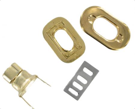 Brass Finish Turn Lock for handbags 20mm x 31mm CXTL8