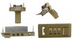 Brushed Brass Combination Lock Set CLS6