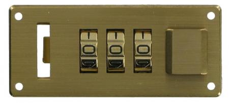 Brushed Brass Cagiva Combination Lock at Cox the Saddler