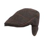 Barbour Cheviot Flat Cap with ear flaps MHA0640