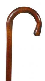 Crook Walking Stick with Scorched Cherry Wood Shaft