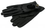 Dents Mens Leather Driving Gloves in black