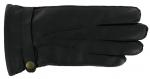 Dents Men's Leather Gloves with Rabbit Fur Lining in black