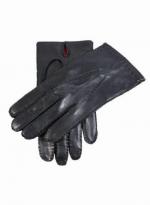 Dents Men's Silk Lined Leather Glove in black