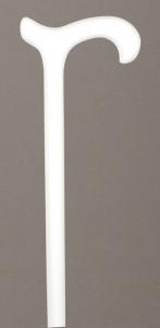 Derby Handled Beech Walking Stick in White