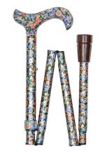 Folding Derby Handled Walking Stick - Autumn Gold 5003A