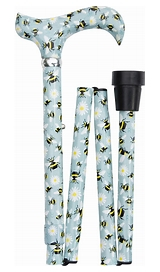 Folding Derby Handled Walking Stick - Bees 4845B