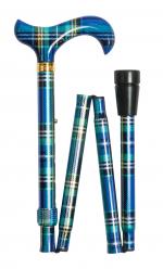 In Stock:
Yes
Folding Derby Handled Walking Stick - Blue Tartan 4646N