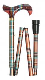 In Stock:
Yes
Folding Derby Handled Walking Stick - Multicoloured Tartan