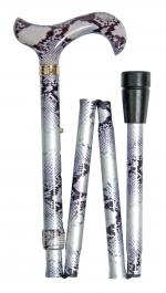 In Stock:
Yes
Folding Derby Handled Walking Stick - Snakeskin 4646D