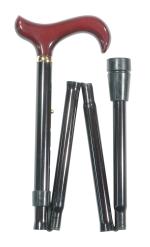 Folding Derby Walking Stick in black 4003