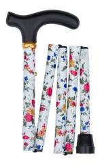 In Stock:
Yes
Folding Handbag Walking stick sprigged flowers in white