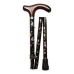 In Stock:
Yes
Folding Ultra Petite Black floral cane 4672A