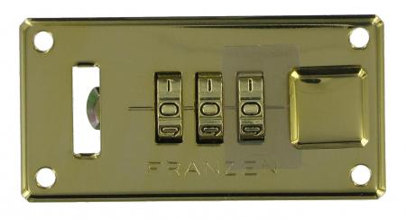 Franzen Brass Finish 3 Dial Combination Briefcase Lock SFRANCOMBBR1