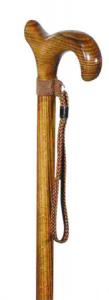 Gents Derby Walking Cane with Beech Wood Shaft and cord wrist loop