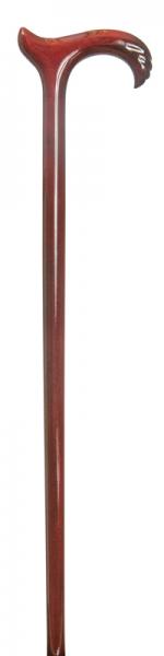Gents' Scorched Viennese Derby Walking Cane with carved nose
