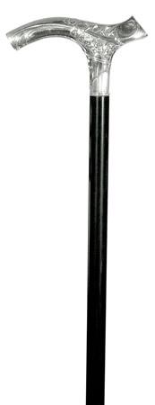 Gents' Silver Plated Crutch Handled Walking Cane
