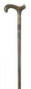 Gents' Spiral Beech Derby Walking Stick in loden green