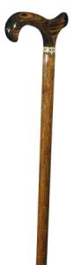 Gents' Sweet Chestnut Cane with Filigree Collar 