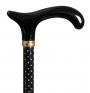 Glitterati Gold Sparkles adjustable derby handled walking cane