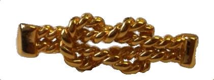 Gold Effect Reef Knot Motif for Bags and Shoes CXGD2