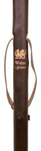 Hiking Staff with carved Welsh Emblem 1786