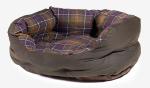 Barbour 24 inch Waxed Cotton Dog Bed in olive green DAC0017TN11