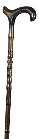 Ladies' Exclusive dark scorched Beech Derby Walking Stick