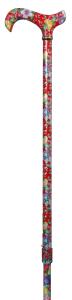 Ladies Tea Party Extending Derby Walking Cane Red 4097A