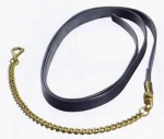 Lightweight Leather Lead Rein with Brass Chain End