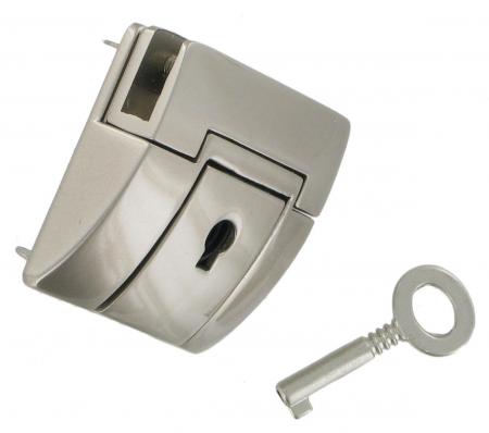 Lockable Tucktite Fastener Satin Chrome CXLK5