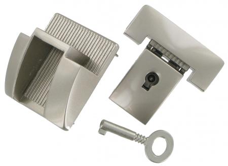 Lockable Tucktite Fastener Satin Chrome CXLK5