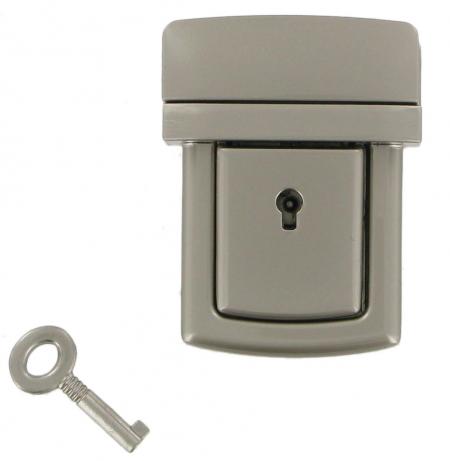 Lockable Tucktite Fastener Satin Chrome CXLK3