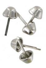 Long Nickel Briefcase Base Stud Pack of 5 CBS8CH