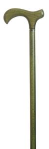 Melbourne Derby Cane with Olive Green Stained Beech Wood Shaft