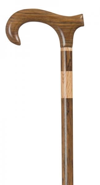 Mongoy Wood Derby Walking Stick with oak collar and insert