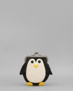 In Stock:
Yes
Mumble The Penguin Applique Black Leather Clip Top Coin Purse