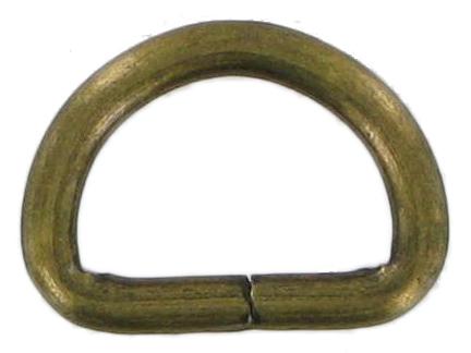 Pack of 5 Antique Brass Split D-rings 26mm CXD7