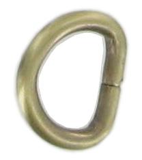 Pack of 10 Antique Brass Split D-rings 13mm CXD8